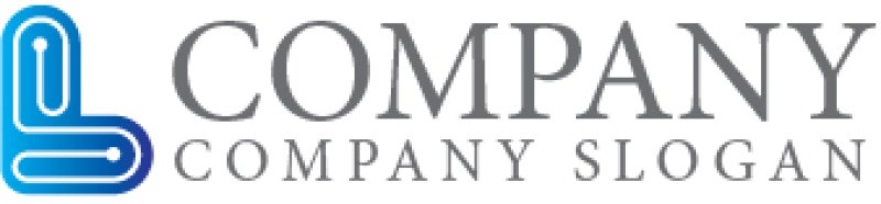 画像6: L・リンク・回路・グラデーション・ロゴ・マークデザイン3882 (6)