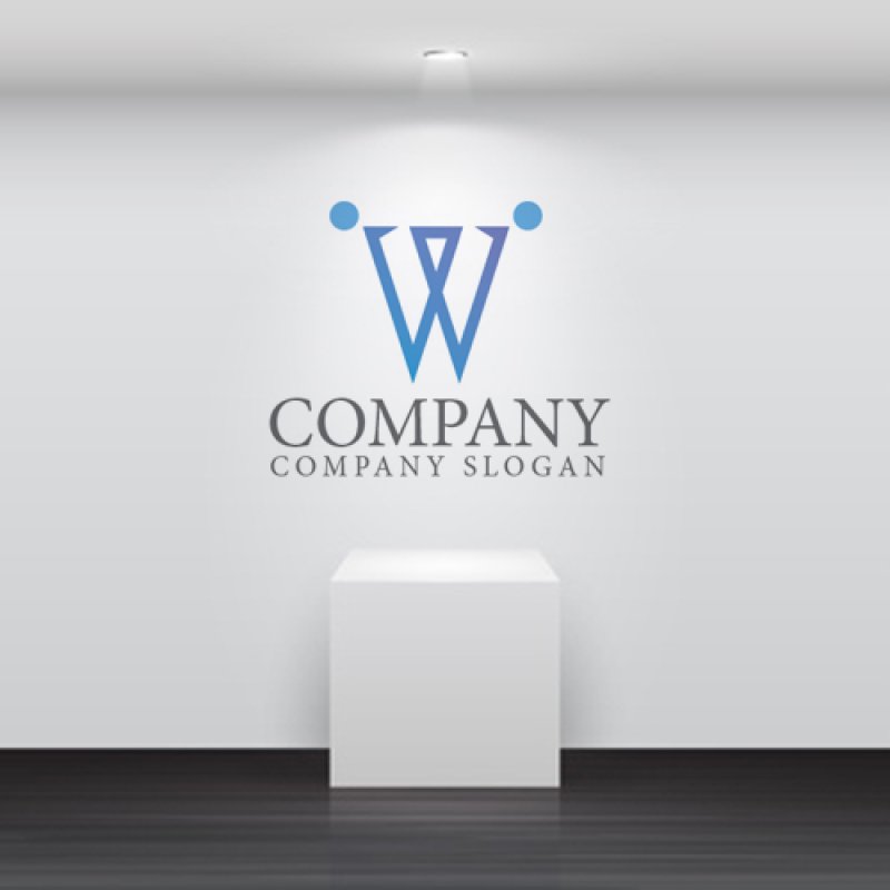 画像4: W・人・アルファベット・ロゴ・マークデザイン3887 (4)
