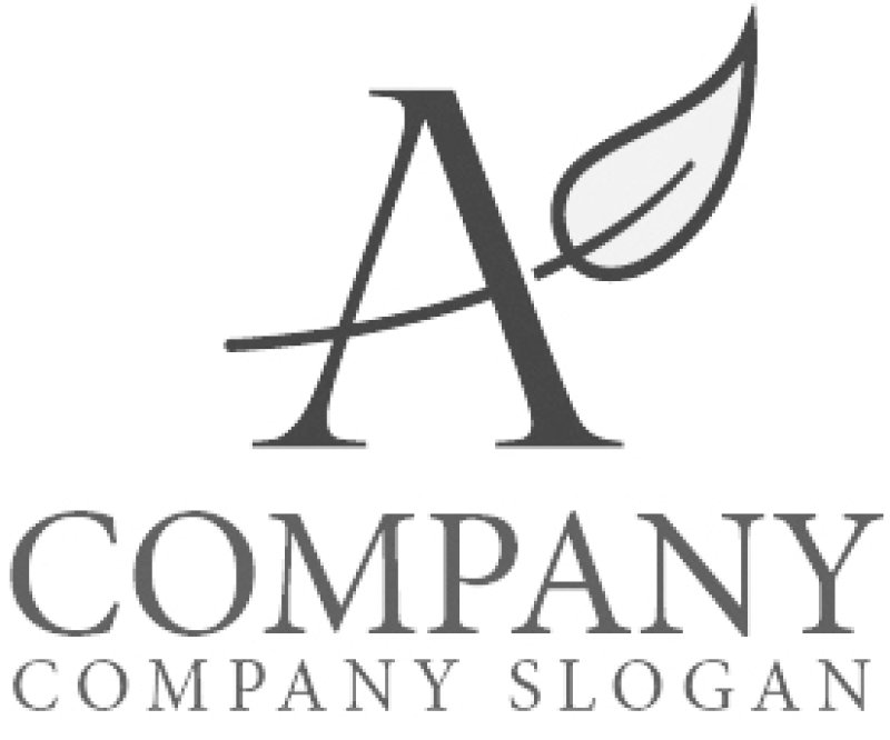 画像5: A・シンプル・葉・アルファベット・ロゴ・マークデザイン3888 (5)