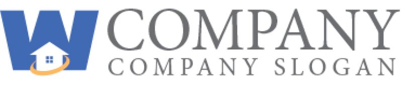 画像6: W・家・曲線・アルファベット・ロゴ・マークデザイン3906 (6)