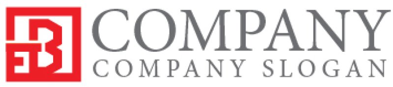 画像6: B・F・四角・アルファベット・ロゴ・マークデザイン3918 (6)