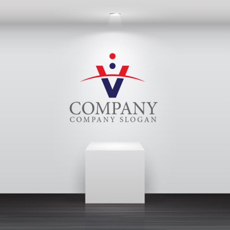 画像4: V・人・橋・曲線・アルファベット・ロゴ・マークデザイン3960 (4)