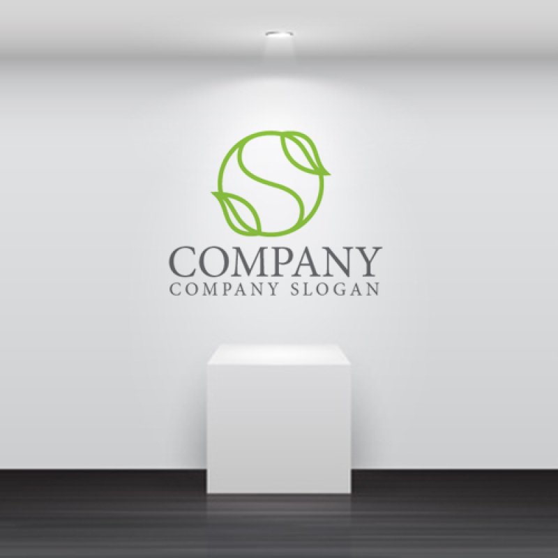 画像4: S・葉・輪・アルファベット・ロゴ・マークデザイン3963 (4)