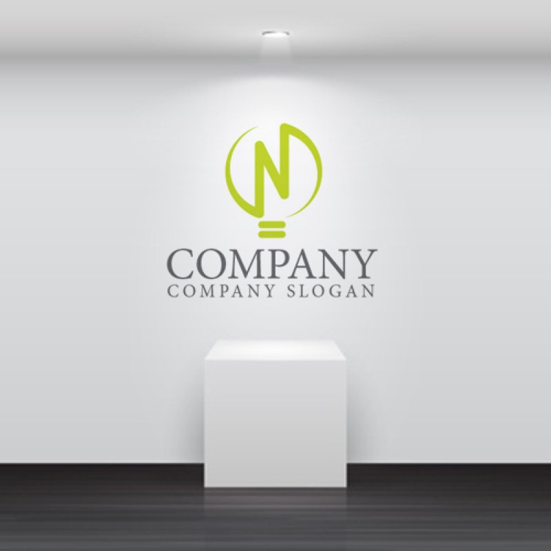 画像4: N・電球・電気・アルファベット・ロゴ・マークデザイン3991 (4)