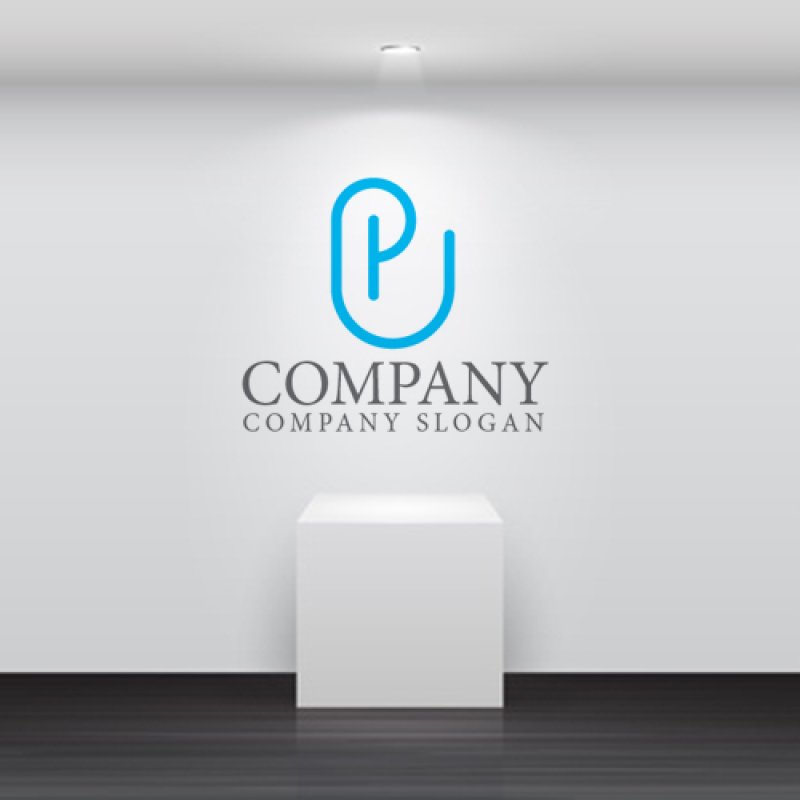 画像4: P・輪・カップ・アルファベット・ロゴ・マークデザイン4013 (4)