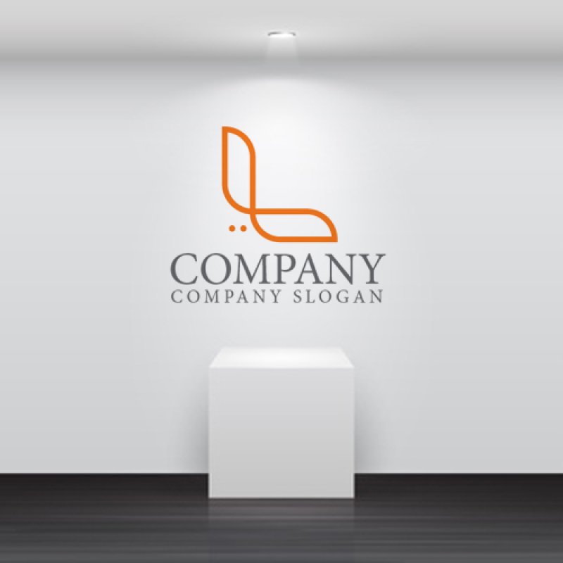 画像4: L・うさぎ・耳・アルファベット・ロゴ・マークデザイン4016 (4)