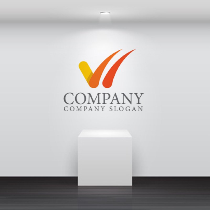 画像4: W・V・曲線・上昇・アルファベット・ロゴ・マークデザイン4043 (4)