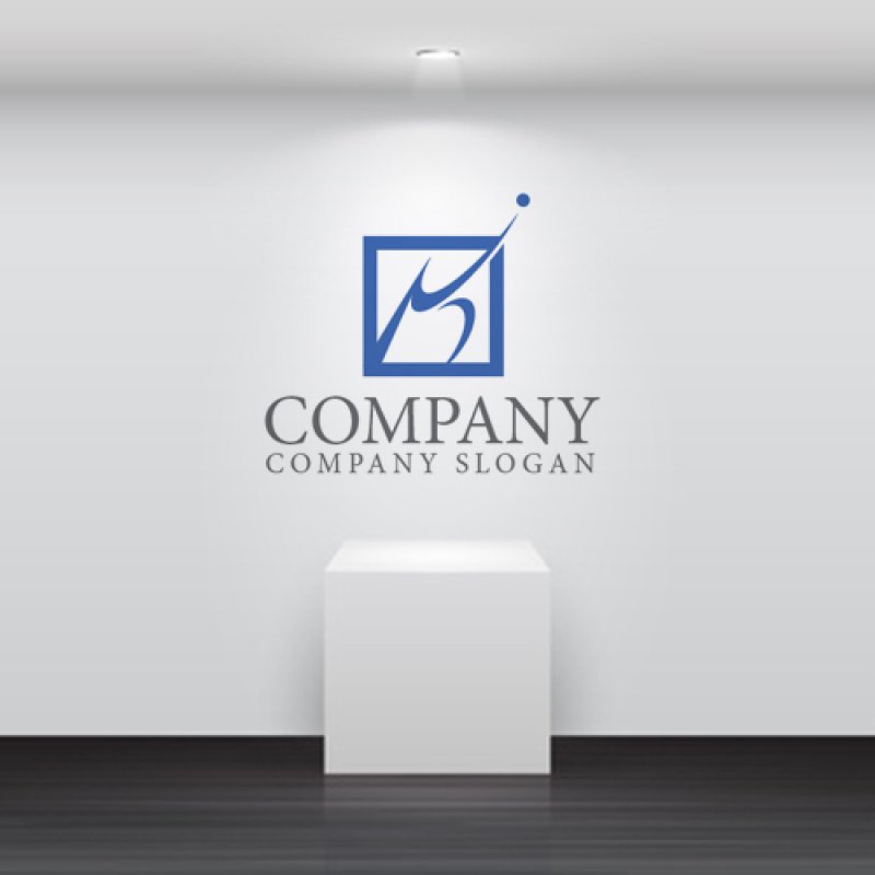 画像4: K・M・四角・上昇・アルファベット・ロゴ・マークデザイン4044 (4)