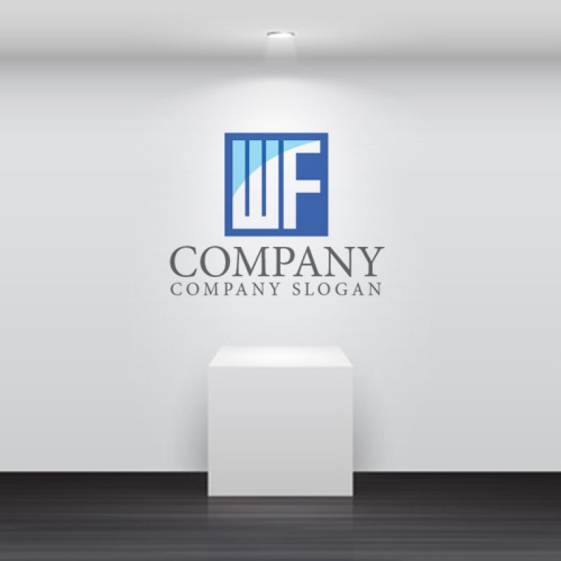 画像4: W・F・窓・ガラス・アルファベット・ロゴ・マークデザイン4064 (4)