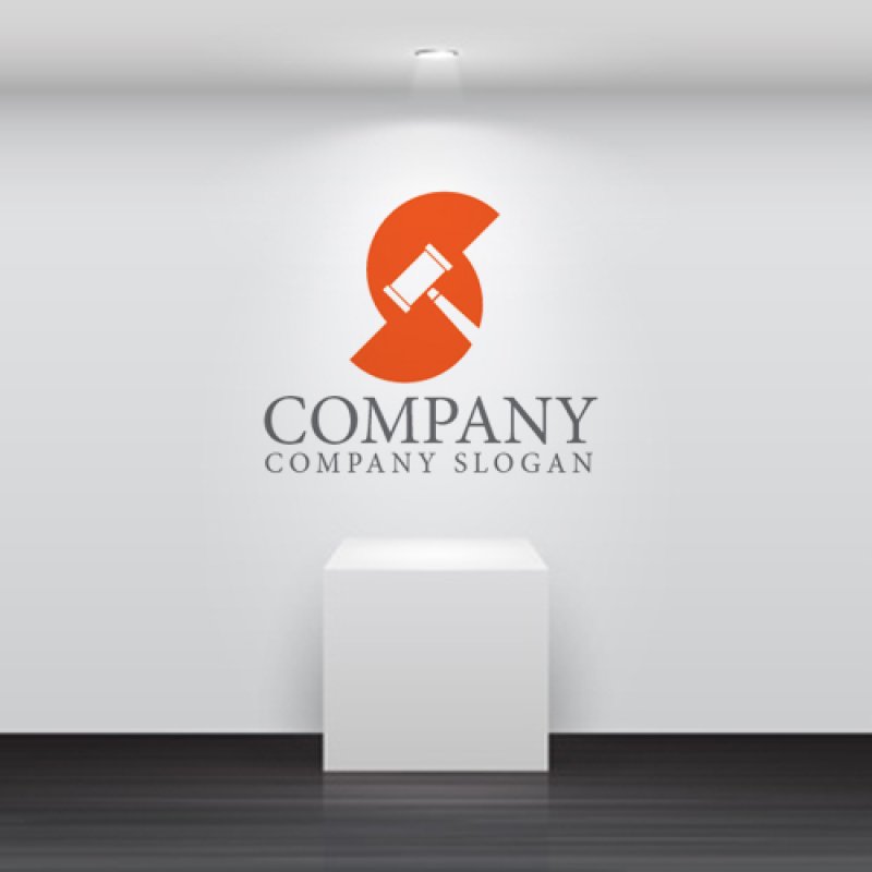 画像4: S・オークション・金づち・アルファベット・ロゴ・マークデザイン4069 (4)