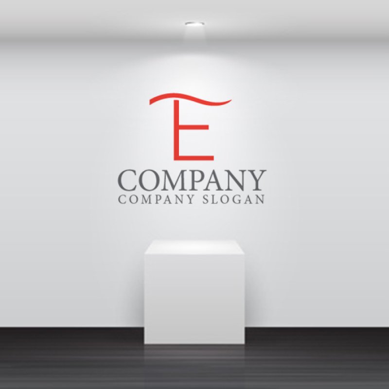 画像4: E・曲線・まつ毛・アルファベット・ロゴ・マークデザイン4106 (4)