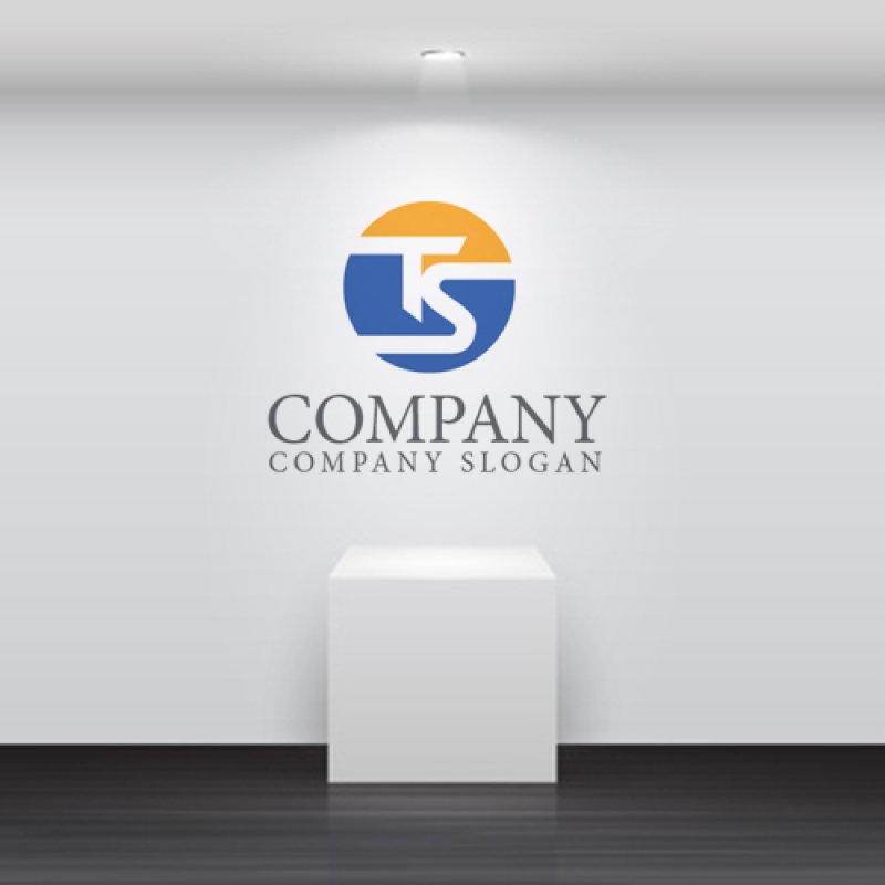 画像4: T・S・曲線・輪・アルファベット・ロゴ・マークデザイン4125 (4)