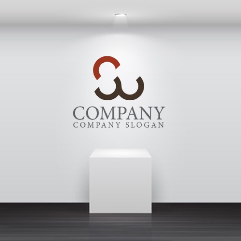 画像4: W・S・曲線・輪・アルファベット・ロゴ・マークデザイン4126 (4)