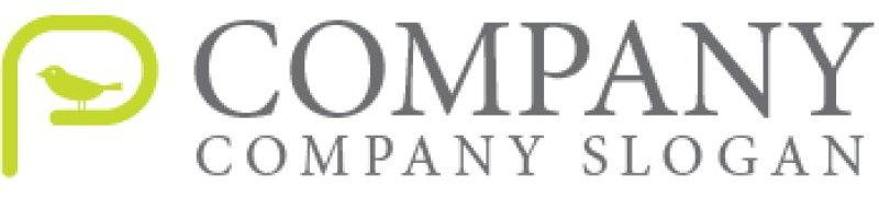 画像6: 鳥・P・止まり木・アルファベット・ロゴ・マークデザイン4147 (6)