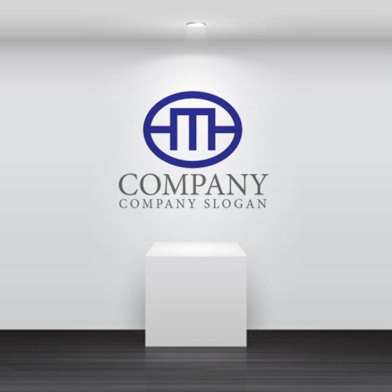 画像2: M・楕円・アルファベット・ロゴ・マークデザイン4197 (2)