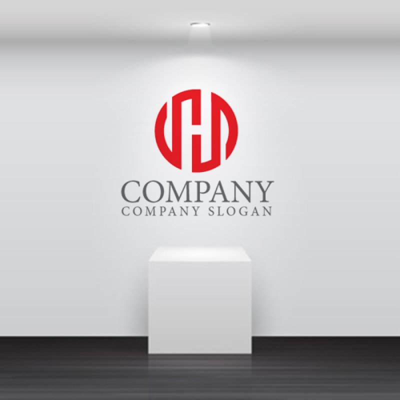 画像4: H・輪・シンプル・アルファベット・ロゴ・マークデザイン4208 (4)