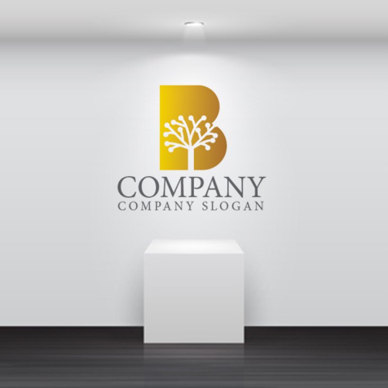 画像4: B・木・成長・アルファベット・ロゴ・マークデザイン4228 (4)