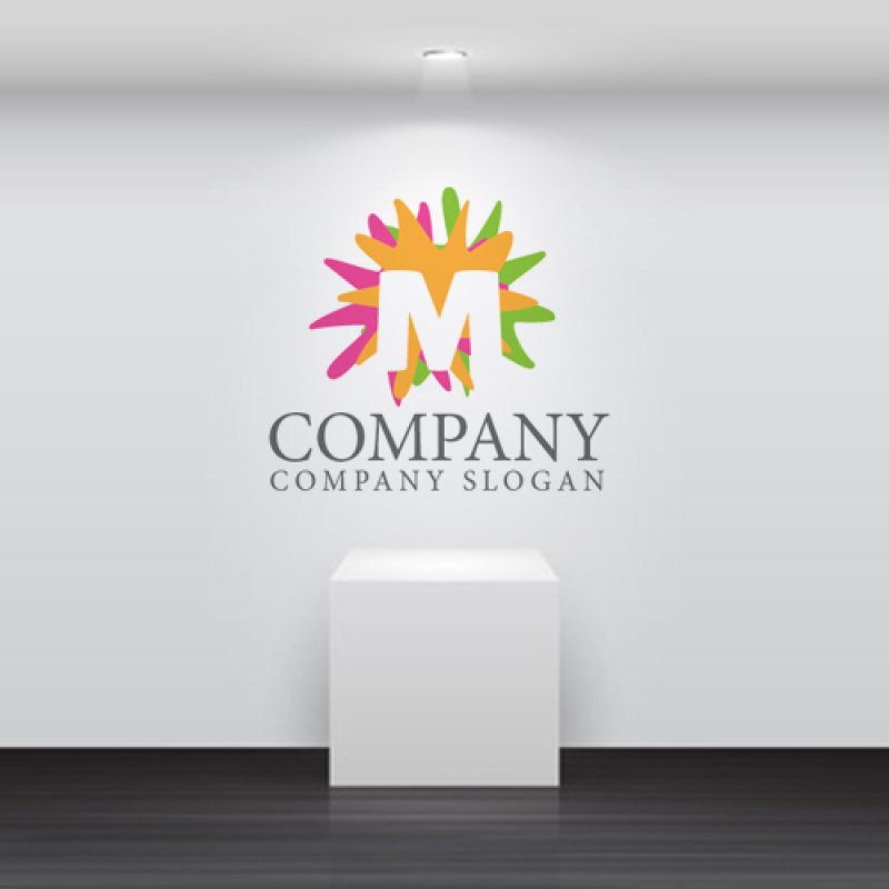 画像4: M・カラフル・広がり・アルファベット・ロゴ・マークデザイン4234 (4)