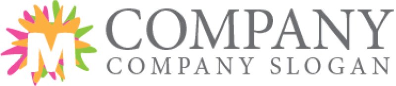 画像6: M・カラフル・広がり・アルファベット・ロゴ・マークデザイン4234 (6)