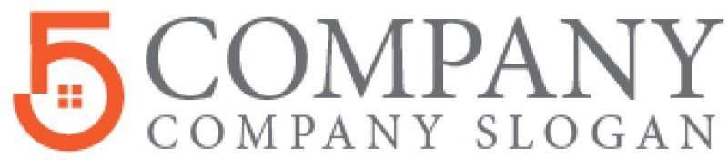 画像6: 5・家・窓・数字・ロゴ・マークデザイン4309 (6)