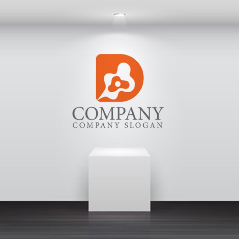 画像4: D・花・湯気・アルファベット・ロゴ・マークデザイン4316 (4)