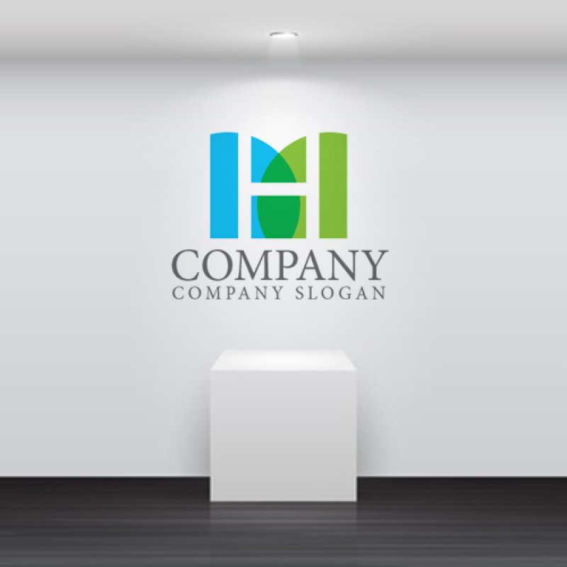 画像4: H・輪・重なり・アルファベット・ロゴ・マークデザイン4343 (4)