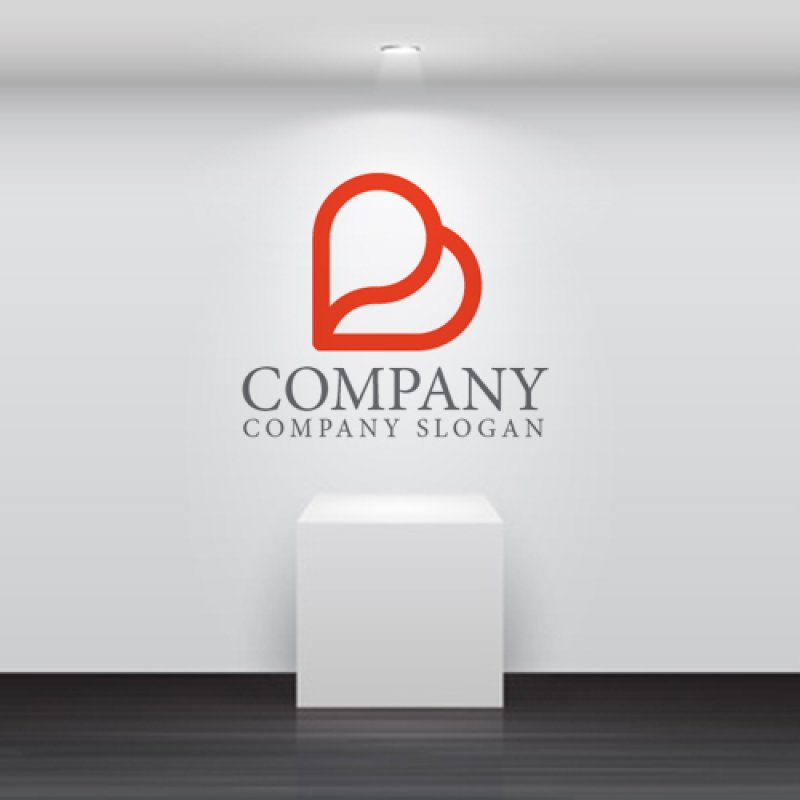 画像4: B・ハート・吹き出し・アルファベット・ロゴ・マークデザイン4346 (4)