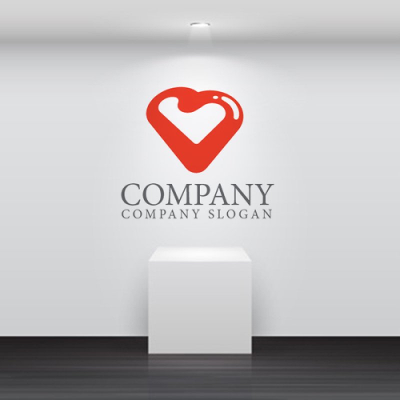 画像4: B・ハート・曲線・アルファベット・ロゴ・マークデザイン4351 (4)