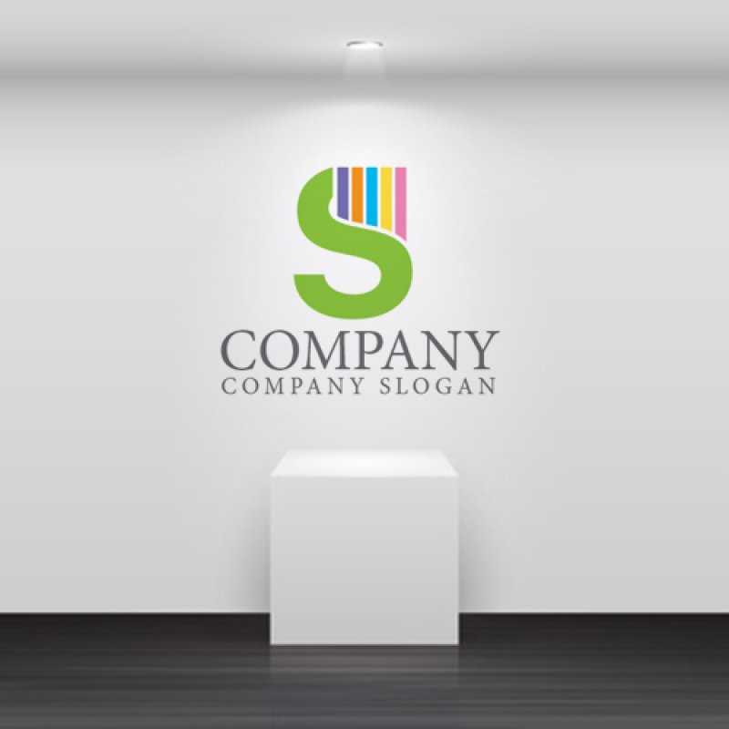 画像4: S・虹・ペイント・アルファベット・ロゴ・マークデザイン4372 (4)