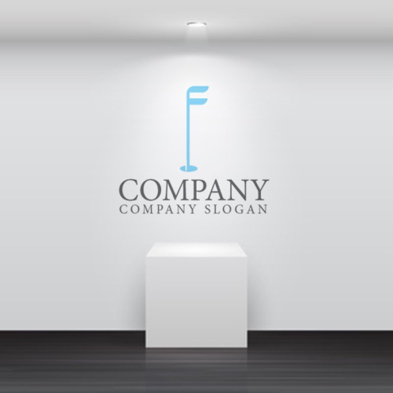 画像4: F・ゴルフ・旗・アルファベット・ロゴ・マークデザイン4390 (4)