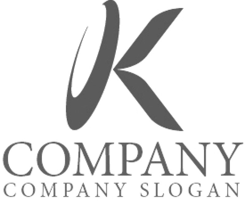 画像5: K・楕円・羽・飛躍・アルファベット・ロゴ・マークデザイン4400 (5)