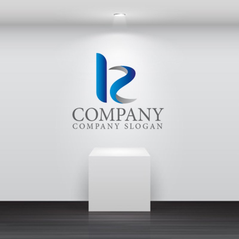 画像4: K・2・未来・グラデーション・ロゴ・マークデザイン4455 (4)