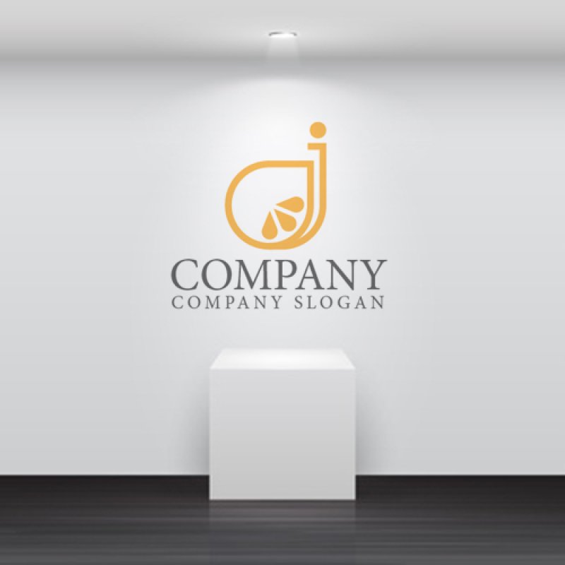 画像4: J・オレンジ・人・アルファベット・ロゴ・マークデザイン4480 (4)