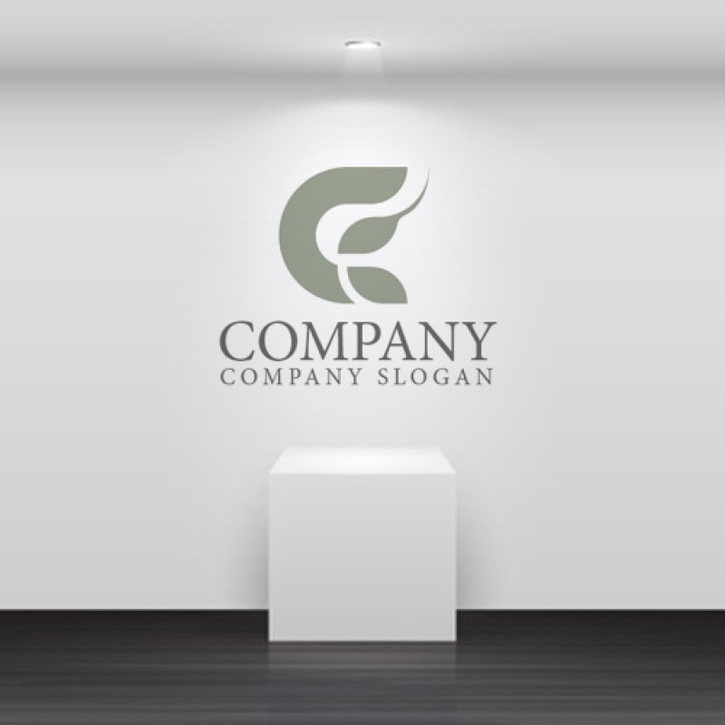 画像4: E・C・葉・飛躍・アルファベット・ロゴ・マークデザイン4486 (4)