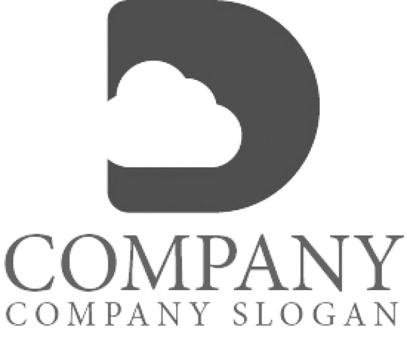 画像5: D・雲・空・アルファベット・ロゴ・マークデザイン4488 (5)