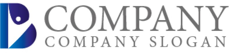 画像6: B・喜び・人・飛躍・グラデーション・ロゴ・マークデザイン4527 (6)