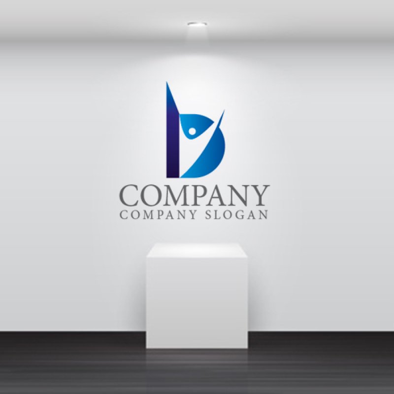 画像4: b・喜び・人・飛躍・グラデーション・ロゴ・マークデザイン4529 (4)