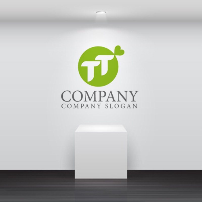 画像4: T・T・ハート・輪・アルファベット・ロゴ・マークデザイン4540 (4)