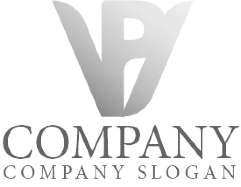 画像5: V・P・花・グラデーション・アルファベット・ロゴ・マークデザイン4542 (5)