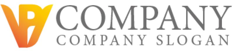 画像6: V・P・花・グラデーション・アルファベット・ロゴ・マークデザイン4542 (6)