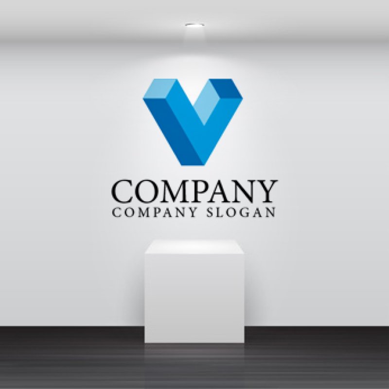 画像2: V・ねじれロゴ・マークデザイン455 (2)