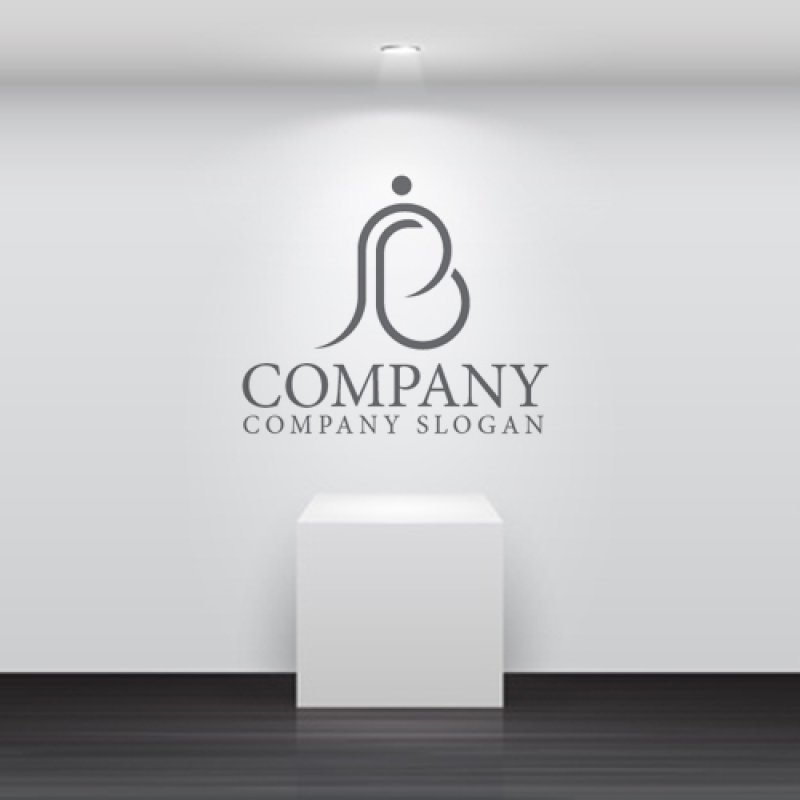 画像4: B・人・曲線・アルファベット・ロゴ・マークデザイン4562 (4)