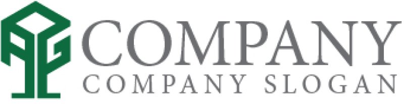 画像6: A・G・木・アルファベット・ロゴ・マークデザイン4563 (6)