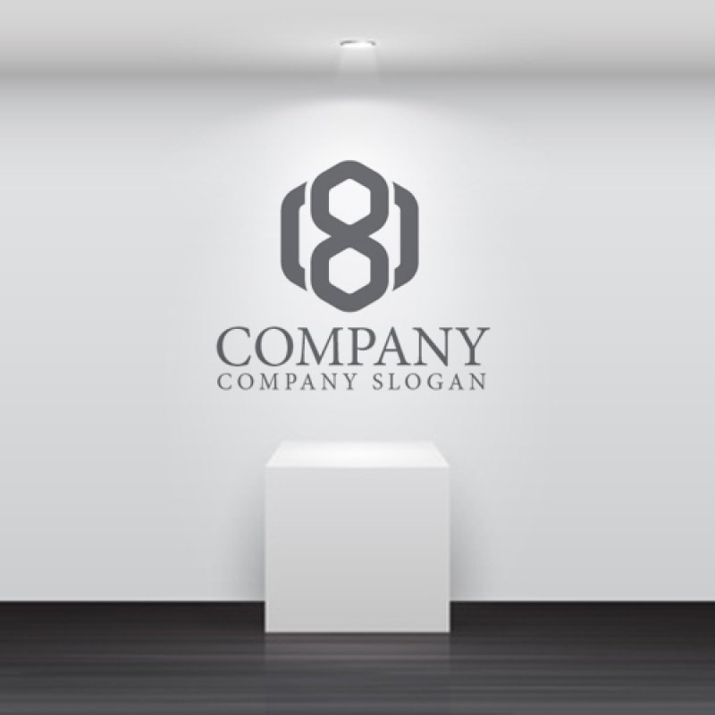 画像4: 8・六角形・数字・蜂・連続・連結・ロゴ・マークデザイン4570 (4)