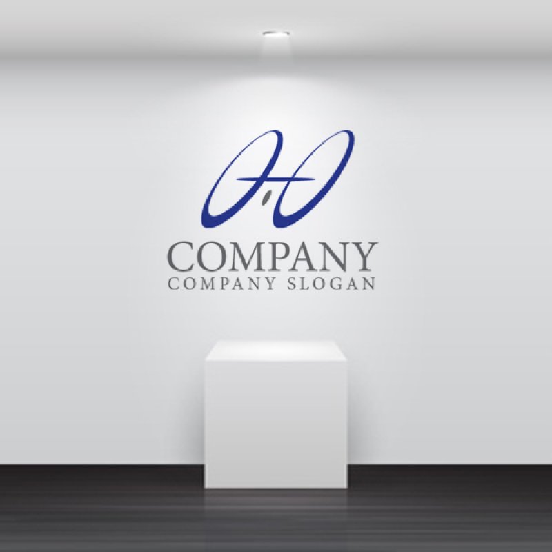 画像4: H・楕円・目・連続・回転・未来・アルファベット・ロゴ・マークデザイン4573 (4)