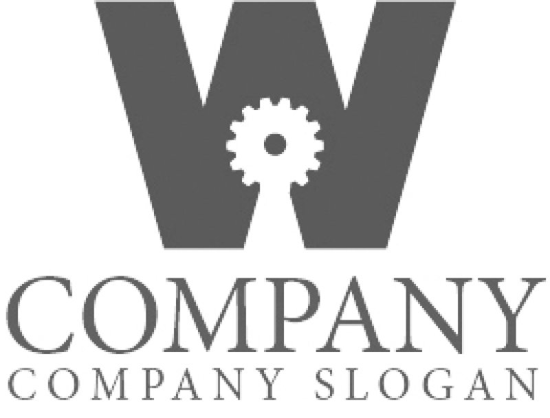 画像5: W・歯車・機械・アルファベット・ロゴ・マークデザイン4585 (5)