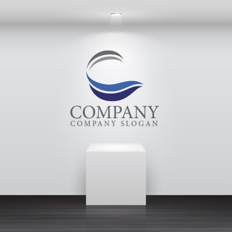 画像4: C・曲線・流れ・アルファベット・ロゴ・マークデザイン4592 (4)