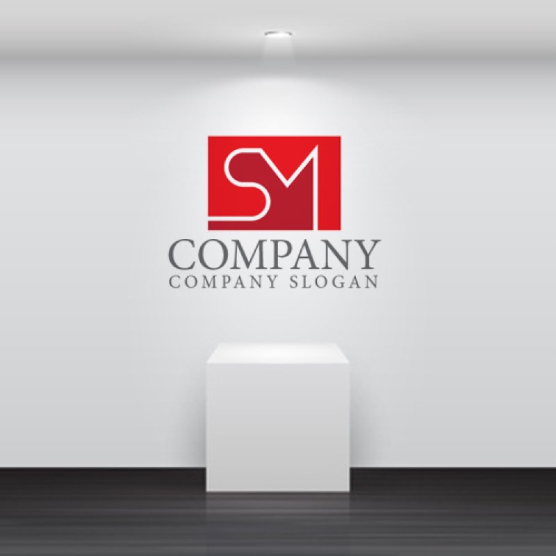 画像4: S・M・四角・アルファベット・ロゴ・マークデザイン4665 (4)