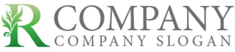 画像6: R・葉・グラデーション・アルファベット・ロゴ・マークデザイン4694 (6)