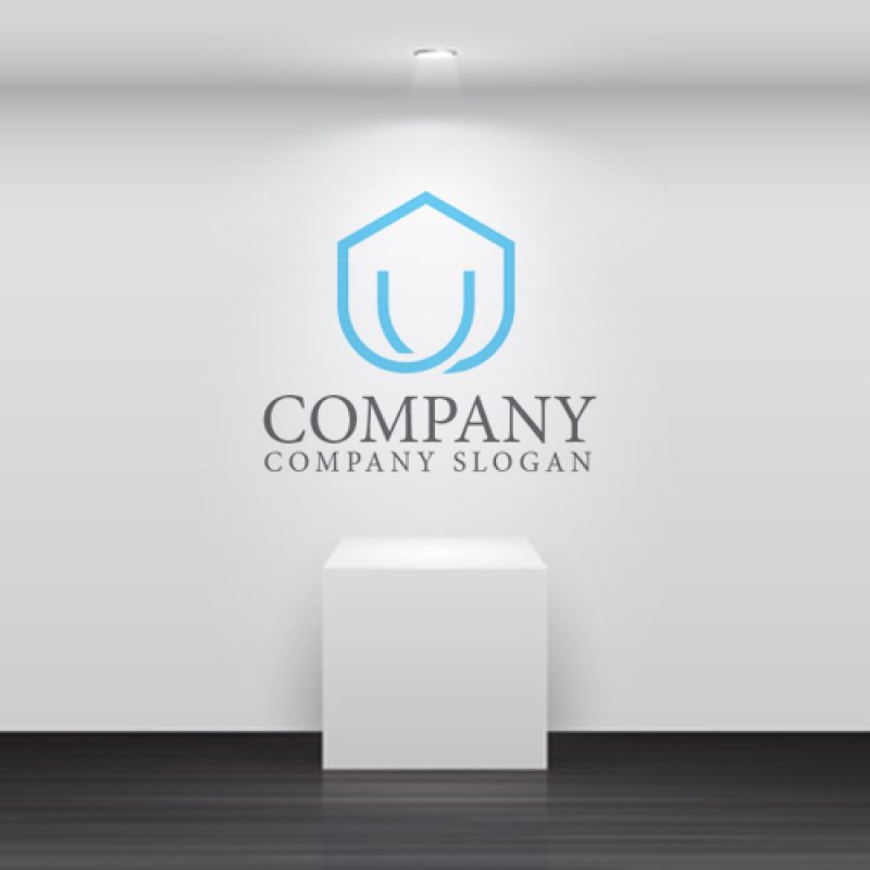 画像4: U・家・J・アルファベット・ロゴ・マークデザイン4741 (4)